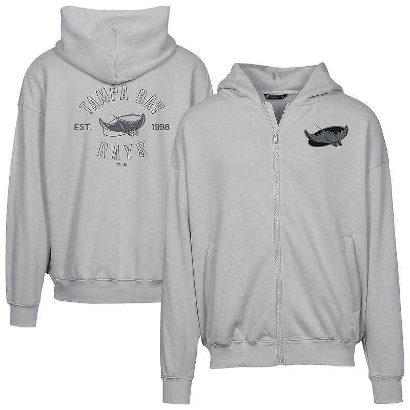 Men's Levelwear Gray Tampa Bay Rays Uphill Abyssal Full-Zip Hoodie