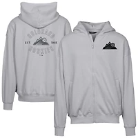 Men's Levelwear Gray Colorado Rockies Uphill Abyssal Full-Zip Hoodie