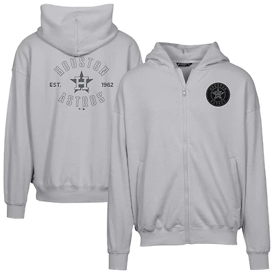 Men's Levelwear Gray Houston Astros Uphill Abyssal Full-Zip Hoodie