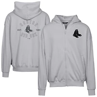 Men's Levelwear Gray Boston Red Sox Uphill Abyssal Full-Zip Hoodie