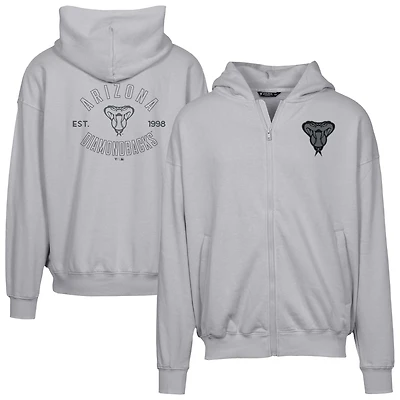 Men's Levelwear Gray Arizona Diamondbacks Uphill Abyssal Full-Zip Hoodie