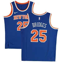 Mikal Bridges New York Knicks Autographed Nike Blue Icon Edition Swingman Jersey