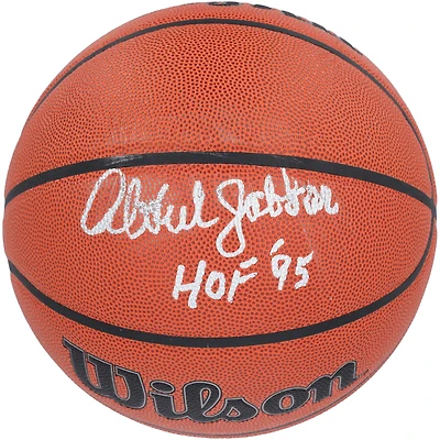 Kareem Abdul-Jabbar Los Angeles Lakers Autographed Wilson Authentic Series Indoor/Outdoor Basketball with "HOF 95" Inscription
