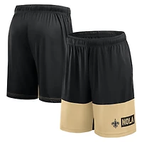 Men's Logo Athletic Black New Orleans Saints Best of the Best Shorts