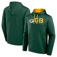 Men's Logo Athletic Green Green Bay Packers Head Start Pullover Hoodie