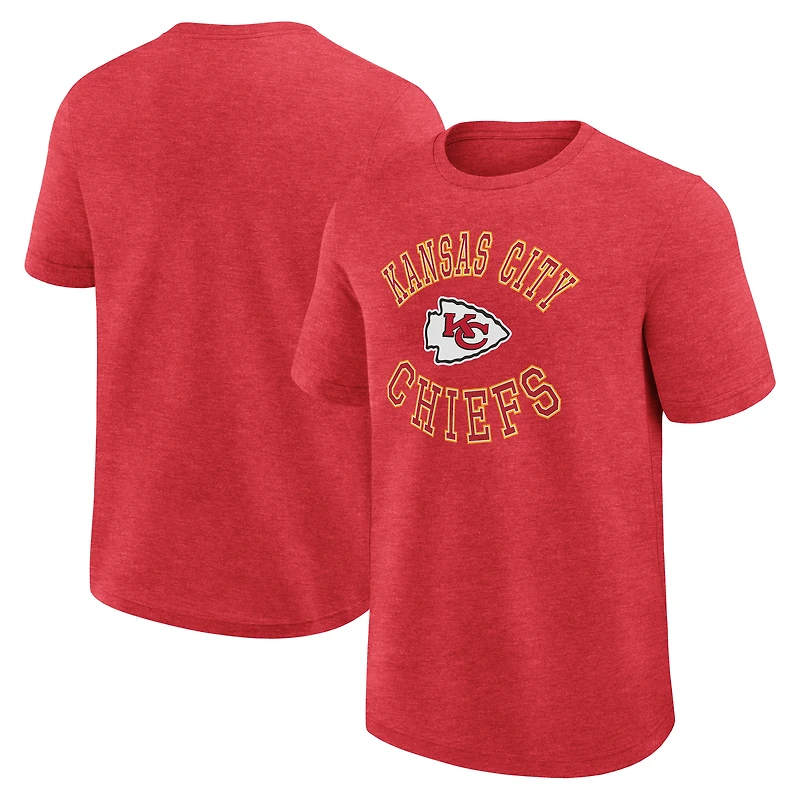 Men's Logo Athletic Heather Red Kansas City Chiefs Success T-Shirt