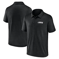 Men's Logo Athletic Black Detroit Lions Unstoppable Polo