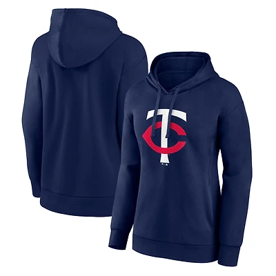 Women's Navy Minnesota Twins Core Logo Pullover Hoodie