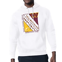 Men's Starter White Washington Commanders Shield Logo Pullover Hoodie