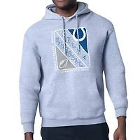 Men's Starter Heather Gray Indianapolis Colts Shield Logo Pullover Hoodie