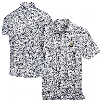 Men's johnnie-O  Black/White Vegas Golden Knights Slapshot Polo
