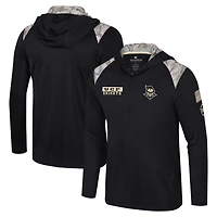 Men's Colosseum Black UCF Knights OHT Military Appreciation Quarter-Zip Hoodie Jacket