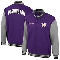 Men's Colosseum Purple Washington Huskies Ambi-Turner Full-Zip Varsity Jacket