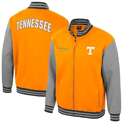 Men's Colosseum Tennessee Orange Tennessee Volunteers Ambi-Turner Full-Zip Varsity Jacket