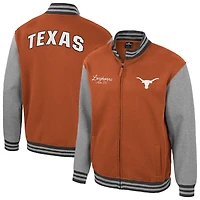 Men's Colosseum Burnt Orange Texas Longhorns Ambi-Turner Full-Zip Varsity Jacket