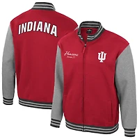 Men's Colosseum Crimson Indiana Hoosiers Ambi-Turner Full-Zip Varsity Jacket