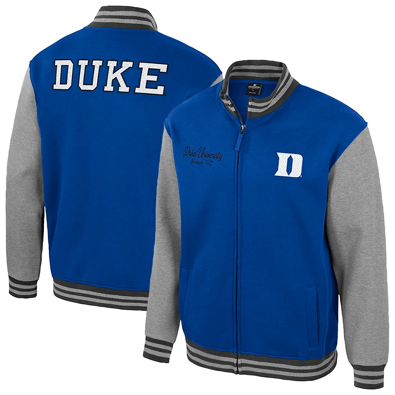 Men's Colosseum Royal Duke Blue Devils Ambi-Turner Full-Zip Varsity Jacket
