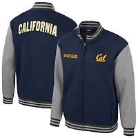 Men's Colosseum Navy Cal Bears Ambi-Turner Full-Zip Varsity Jacket