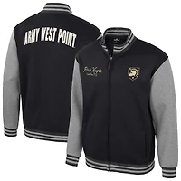 Men's Colosseum Black Army Black Knights Ambi-Turner Full-Zip Varsity Jacket