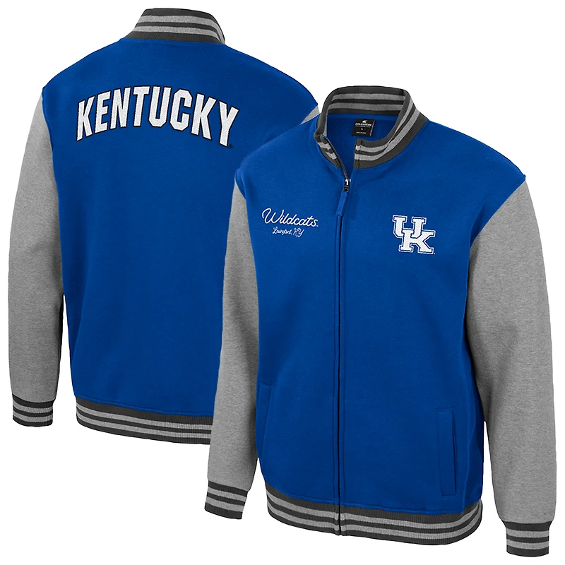 Men's Colosseum Royal Kentucky Wildcats Ambi-Turner Full-Zip Varsity Jacket