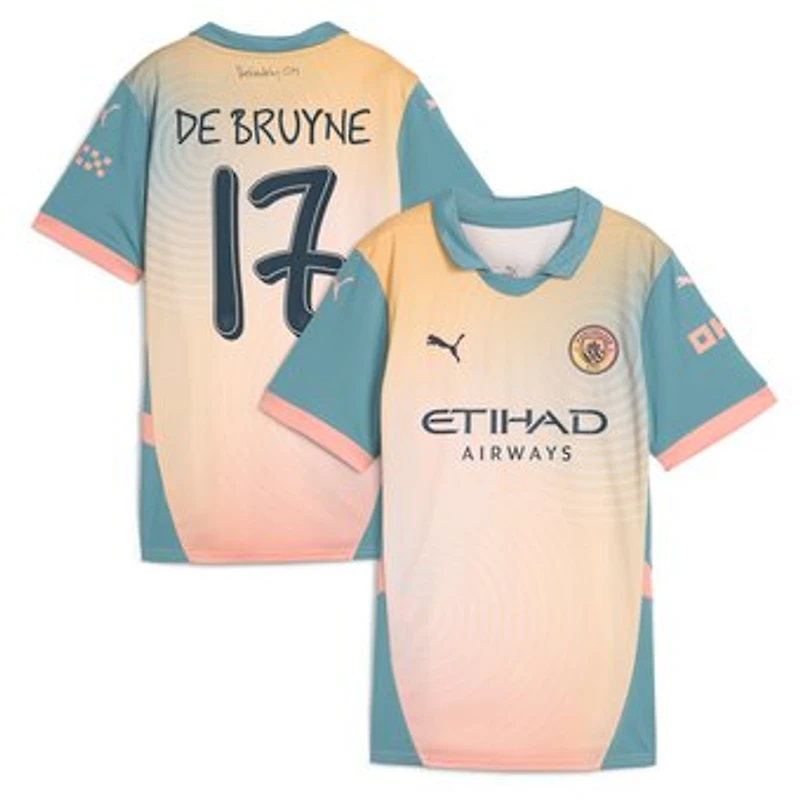 Women's Puma Kevin De Bruyne Blue Manchester City 2024/25 Fourth Replica Player Jersey