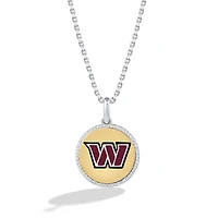 True Fan Washington Commanders 1/10 CT. T.W. Diamond Enamel Disc Necklace