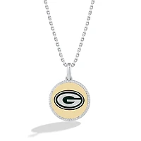 True Fan Green Bay Packers 1/10 CT. T.W. Diamond Enamel Disc Necklace