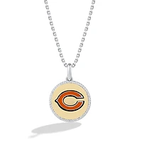 True Fan Chicago Bears 1/10 CT. T.W. Diamond Enamel Disc Necklace
