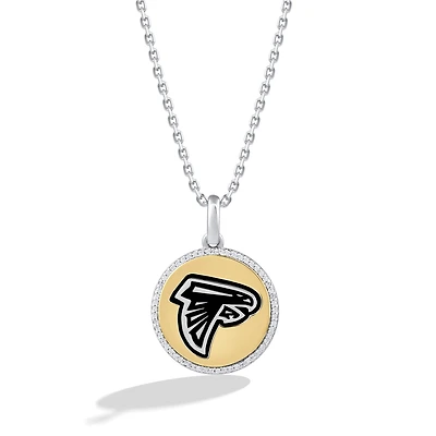 True Fan Atlanta Falcons 1/10 CT. T.W. Diamond Enamel Disc Necklace