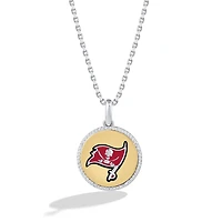 True Fan Tampa Bay Buccaneers 1/10 CT. T.W. Diamond Enamel Disc Necklace