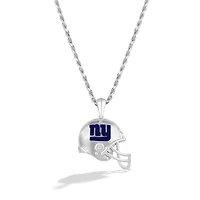 True Fan Silver New York Giants 1/20 CT. T.W. Diamond Helmet Necklace