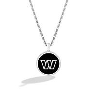 True Fan Washington Commanders 1/15 CT. T.W. Diamond & Oval Black Onyx Necklace