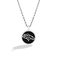 True Fan Denver Broncos 1/15 CT. T.W. Diamond & Oval Black Onyx Necklace