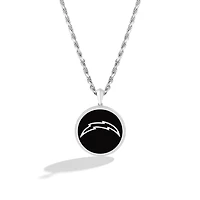 True Fan Los Angeles Chargers 1/15 CT. T.W. Diamond & Oval Black Onyx Necklace