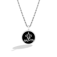 True Fan New Orleans Saints 1/15 CT. T.W. Diamond & Oval Black Onyx Necklace