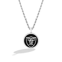 True Fan Las Vegas Raiders 1/15 CT. T.W. Diamond & Oval Black Onyx Necklace