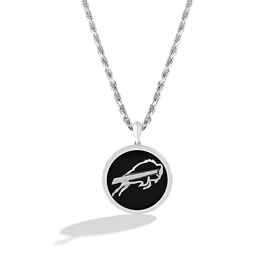 True Fan Buffalo Bills 1/15 CT. T.W. Diamond & Oval Black Onyx Necklace