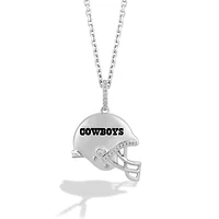 True Fan Silver Dallas Cowboys Helmet Pendant Necklace