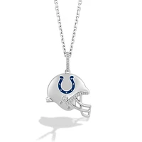 True Fan Silver Indianapolis Colts Helmet Pendant Necklace