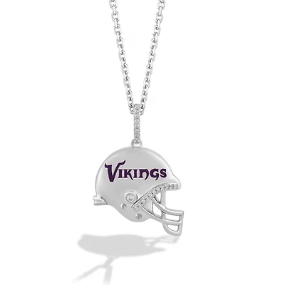True Fan Silver Minnesota Vikings Helmet Pendant Necklace