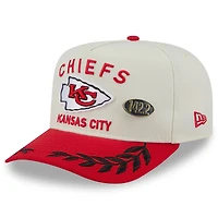 Men's New Era Cream/Red Kansas City Chiefs 2025 NFL Draft A-Frame 59FIFTY Fitted Hat