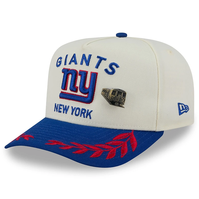 Men's New Era Cream/Royal New York Giants 2025 NFL Draft A-Frame 59FIFTY Fitted Hat