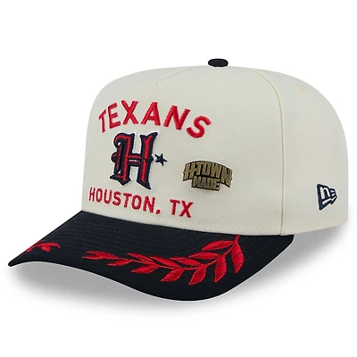 Men's New Era Cream/Navy Houston Texans 2025 NFL Draft A-Frame 59FIFTY Fitted Hat