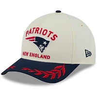 Men's New Era /Navy New England Patriots 2025 NFL Draft 9FORTY A-Frame M-Crown Adjustable Hat