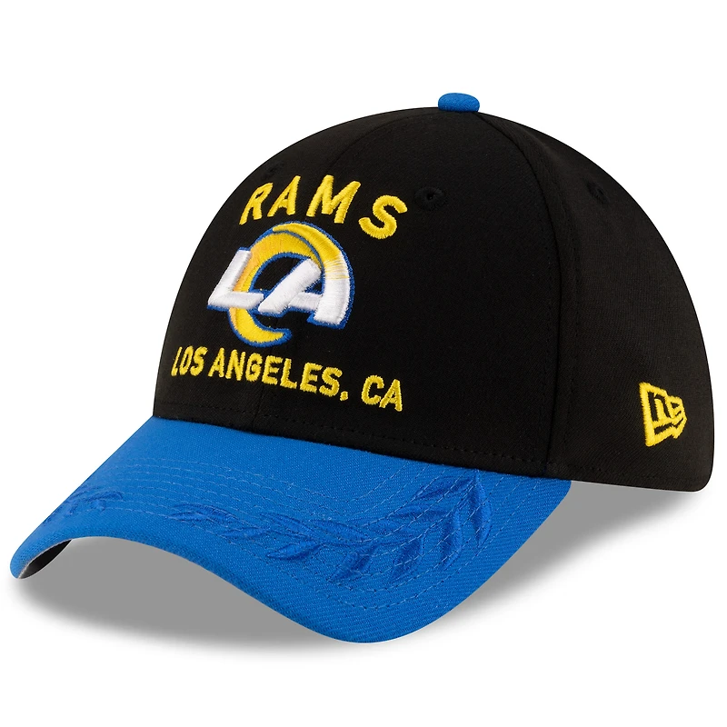 Men's New Era Black/Royal Los Angeles Rams 2025 NFL Draft 39THIRTY Flex Hat
