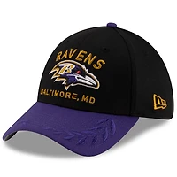 Men's New Era  Black/Purple Baltimore Ravens 2025 NFL Draft 39THIRTY Flex Hat