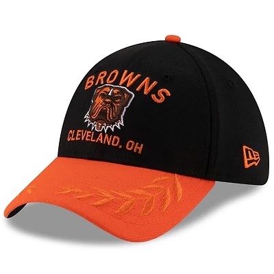 Men's New Era  Black/Orange Cleveland Browns 2025 NFL Draft 39THIRTY Flex Hat