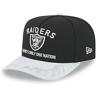 Youth New Era  Black/Silver Las Vegas Raiders 2025 NFL Draft A-Frame 9FIFTY Snapback Hat