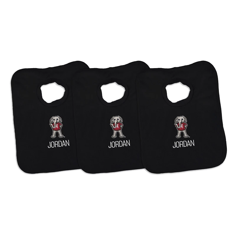 Infant Chad & Jake Alabama Crimson Tide Personalized 3-Pack Bib Set