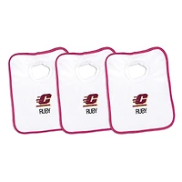 Infant Chad & Jake Central Michigan Chippewas Personalized 3-Pack Bib Set